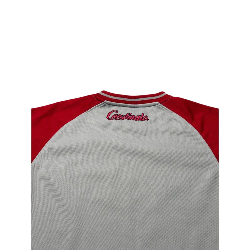 Stitches Baseball Jersey Mens M Gray Red St. Louis Cardinals Logo Short Sleeve - Picture 8 of 14